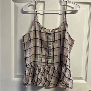 Plaid Spaghetti Strap Top